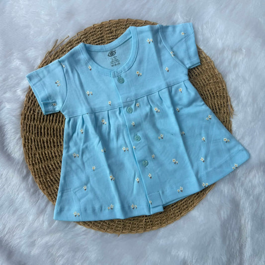 Premium Baby Knitted Frocks - Blue