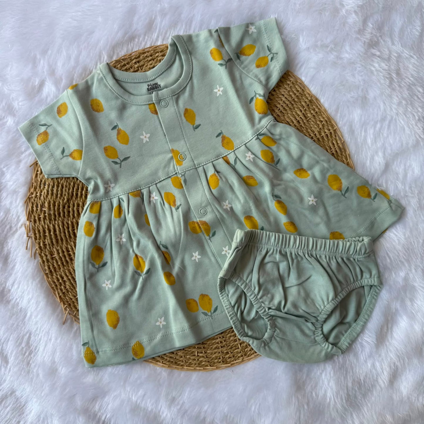 Premium Baby Knitted Frocks with inserts - Blue Lemon