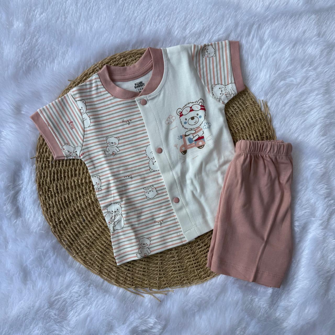 Baby Boy Sets - Peach Teddy