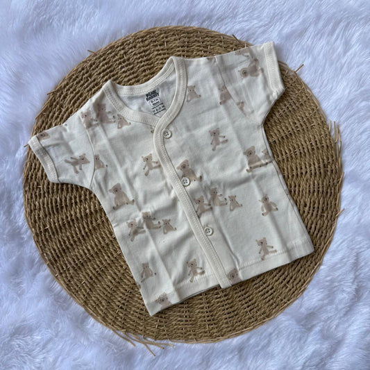 Knitted Baby Jabla with Sleeve - Cream Teddy
