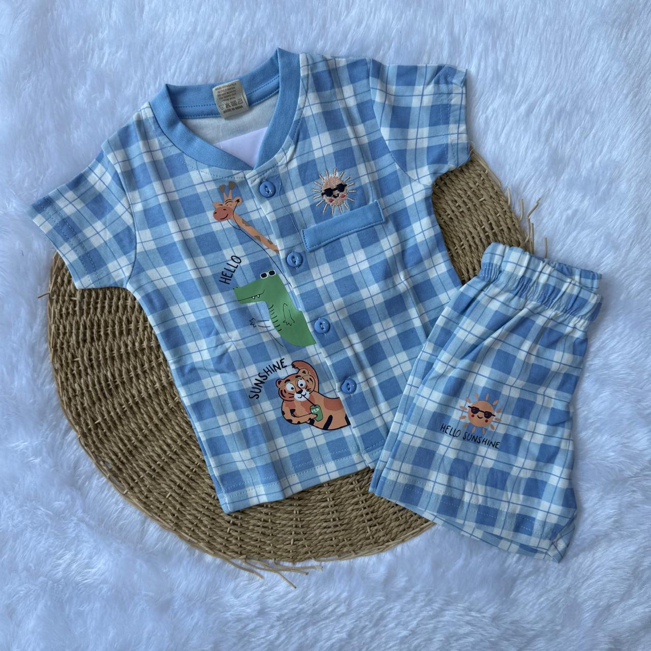 Baby Boy Sets - Blue Checks
