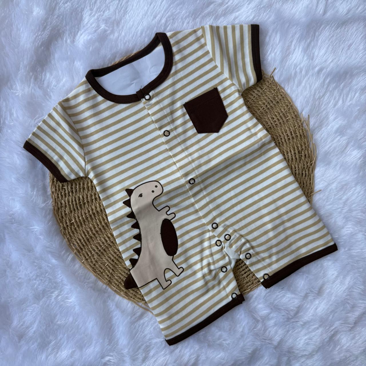 Jumpsuit - Coffee Dino