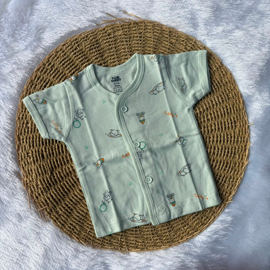 Knitted Baby Jabla with Sleeve - Green Craddly