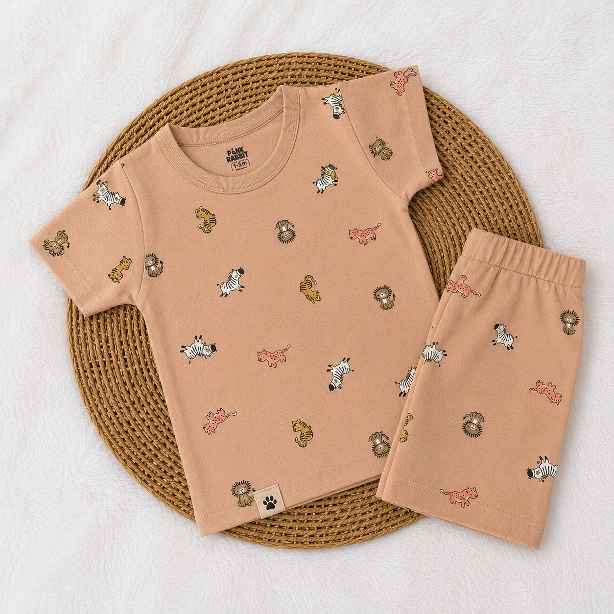 Baby Boy Sets - Peach Animals