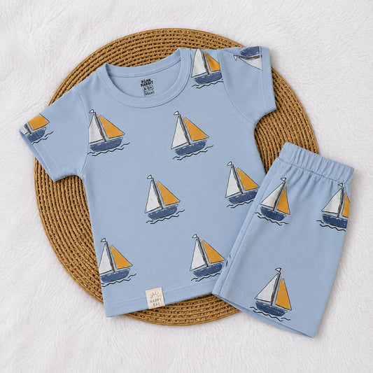 Baby Boy Sets - Blue Ship
