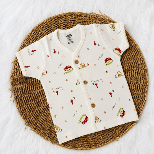 Knitted Baby Jabla with Sleeve - Mushroom