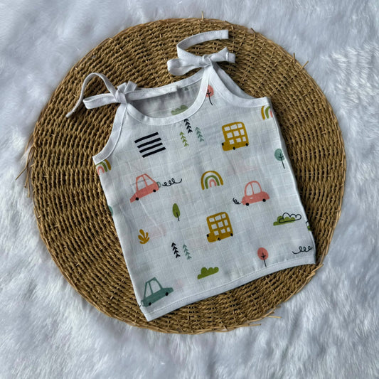 Muslin Baby  Knot Jabla - Yellow Car