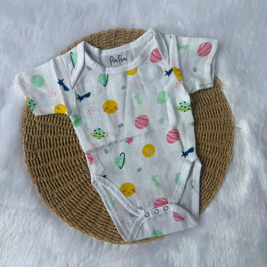 Baby Muslin Romper - Solar Cool