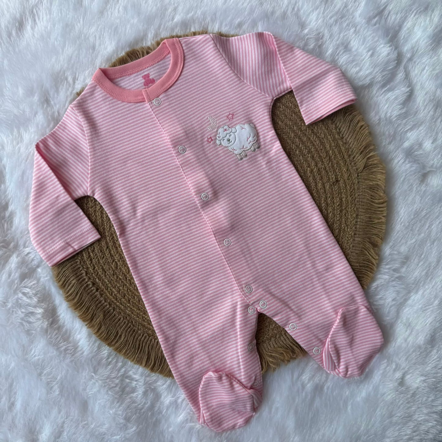 Sleepsuit - Pink Lines