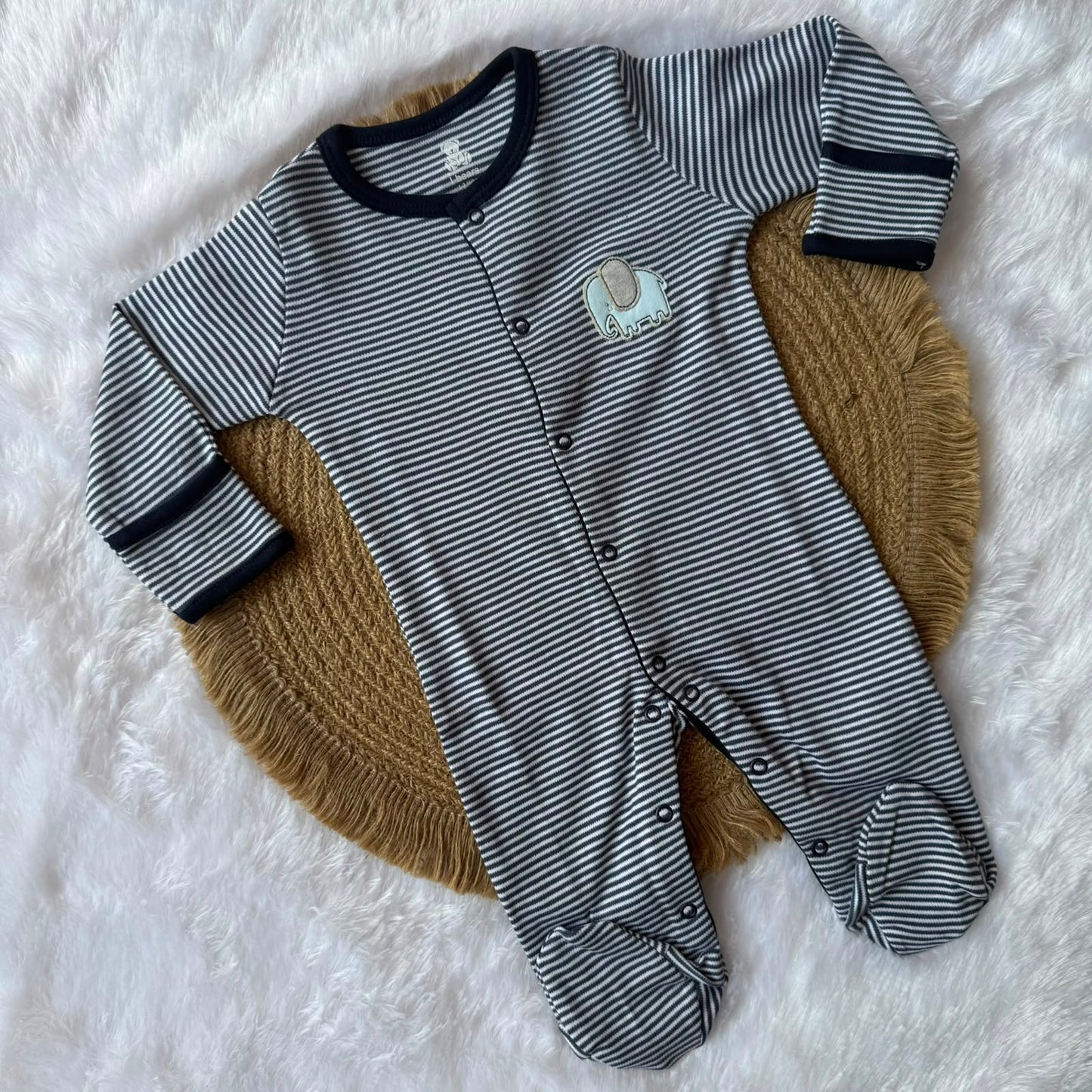 Sleepsuit - Navy Blue Lines