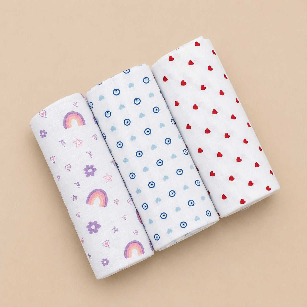 Muslin swaddle Combo (3pcs)