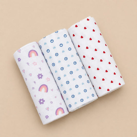 Muslin swaddle Combo (3pcs)