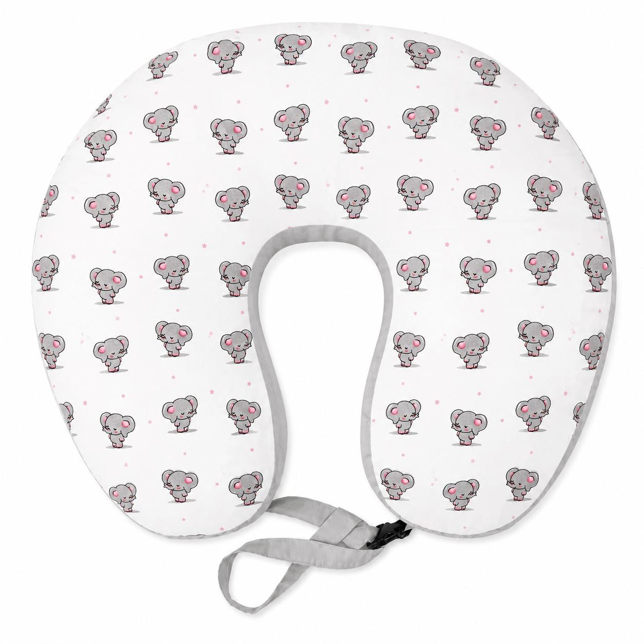 Baby Feeding Pillow - Grey Elephants