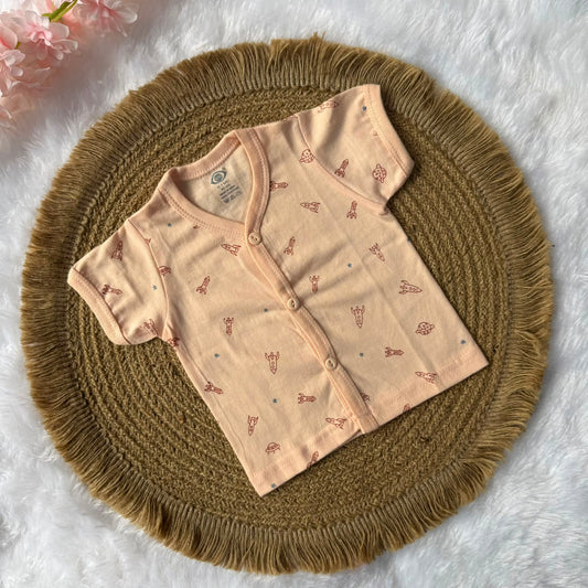 Knitted Baby Jabla with Sleeve - Light Orange