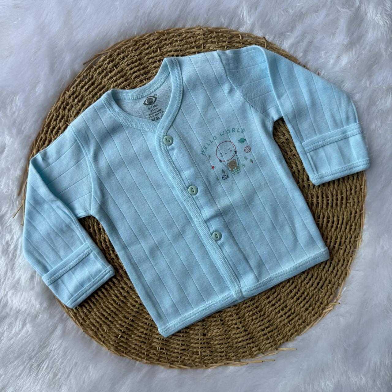 Knitted Baby Jabla with Full Sleeve - Blue