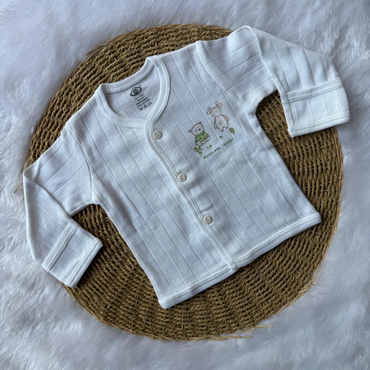 Knitted Baby Jabla with Full Sleeve With Mittens - Woodland Friends