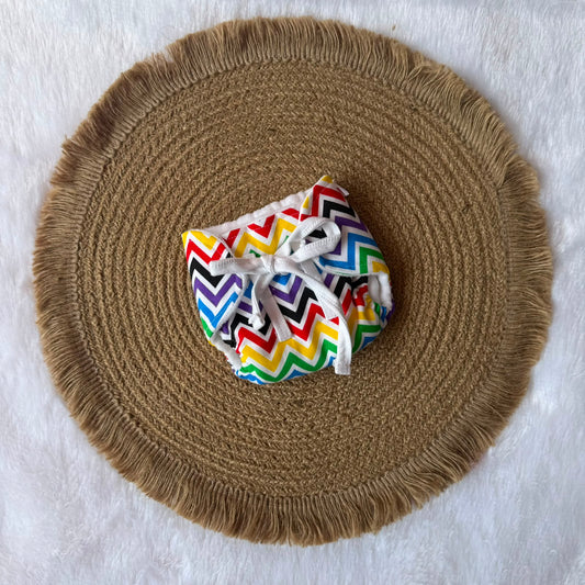 Muslin Baby Nappy - Zig Zag
