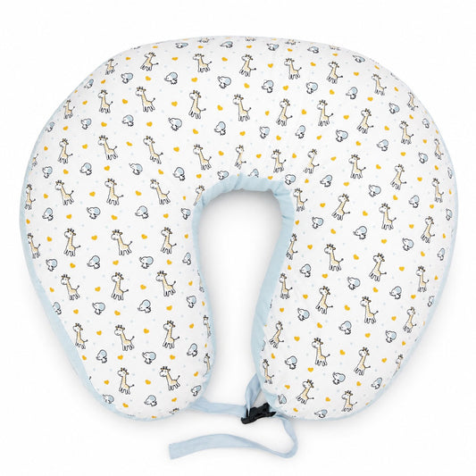 Baby Feeding Pillow - Blue Animals