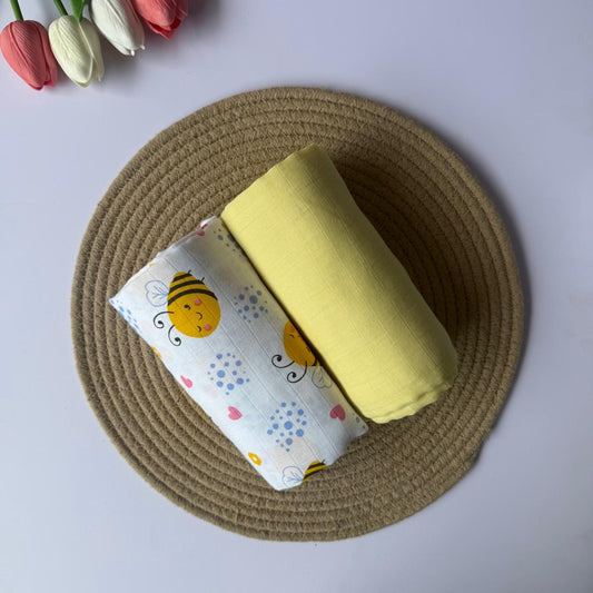 Muslin swaddle Combo (2pcs)