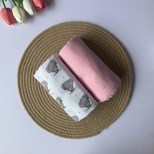 Muslin swaddle Combo (2pcs)