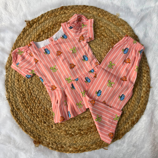 Girls Set - Orange Fishes
