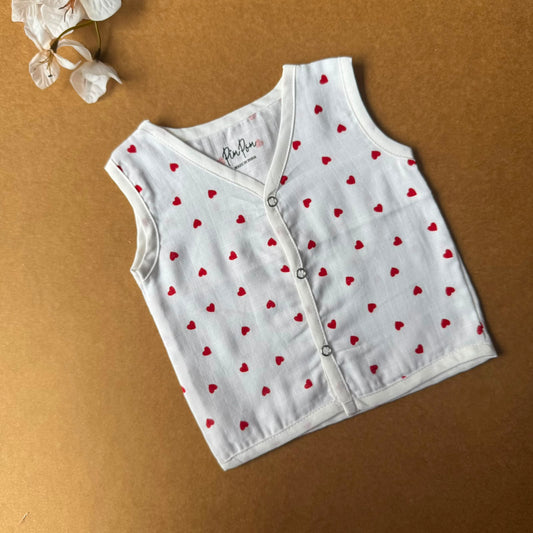 Premium Muslin Baby Jabla -  Hearts