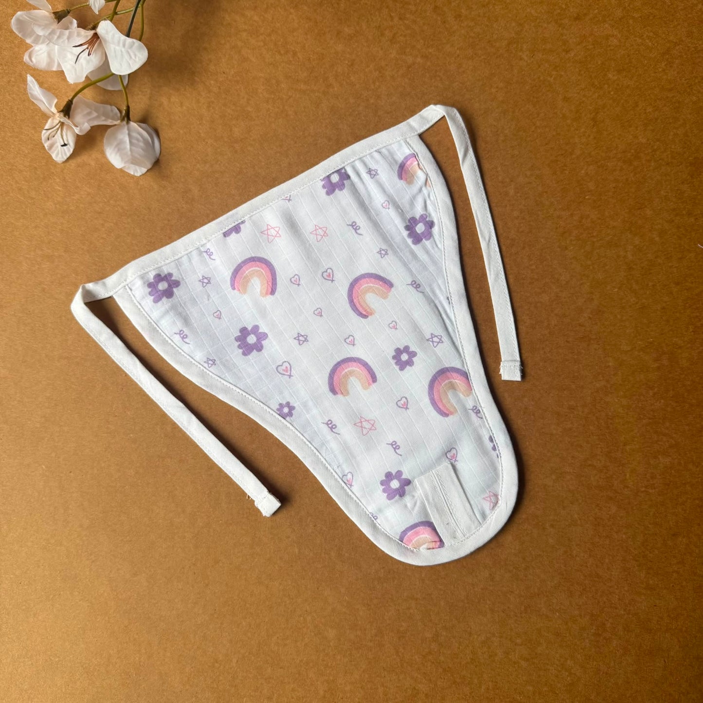 Premium Muslin Baby Nappy -  Purple Rainbow