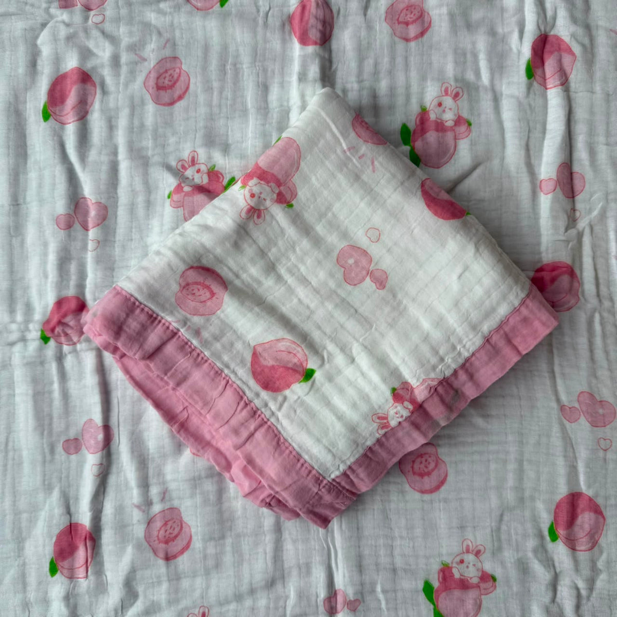 Muslin Blanket 6 Layer - Pink Fruit