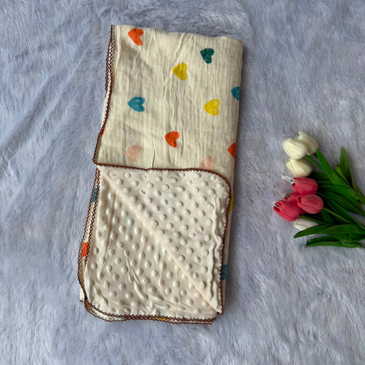 Muslin Bubble Blanket -Hearts