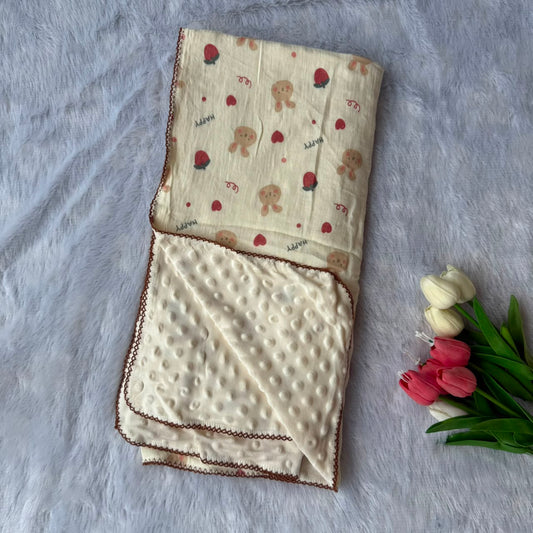 Muslin Bubble Blanket - Happy