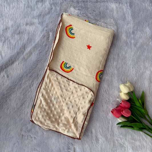 Muslin Bubble Blanket - Rainbow