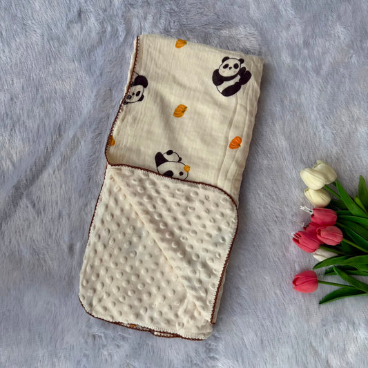 Muslin Bubble Blanket - Panda With Pumkin