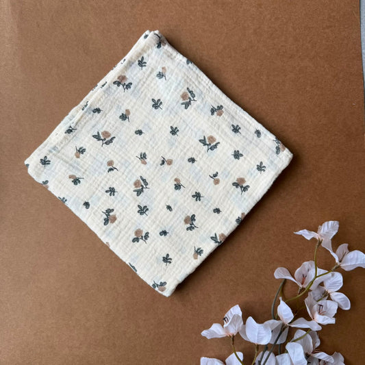 Premium double layer crinkled swaddle - Mini Flowers