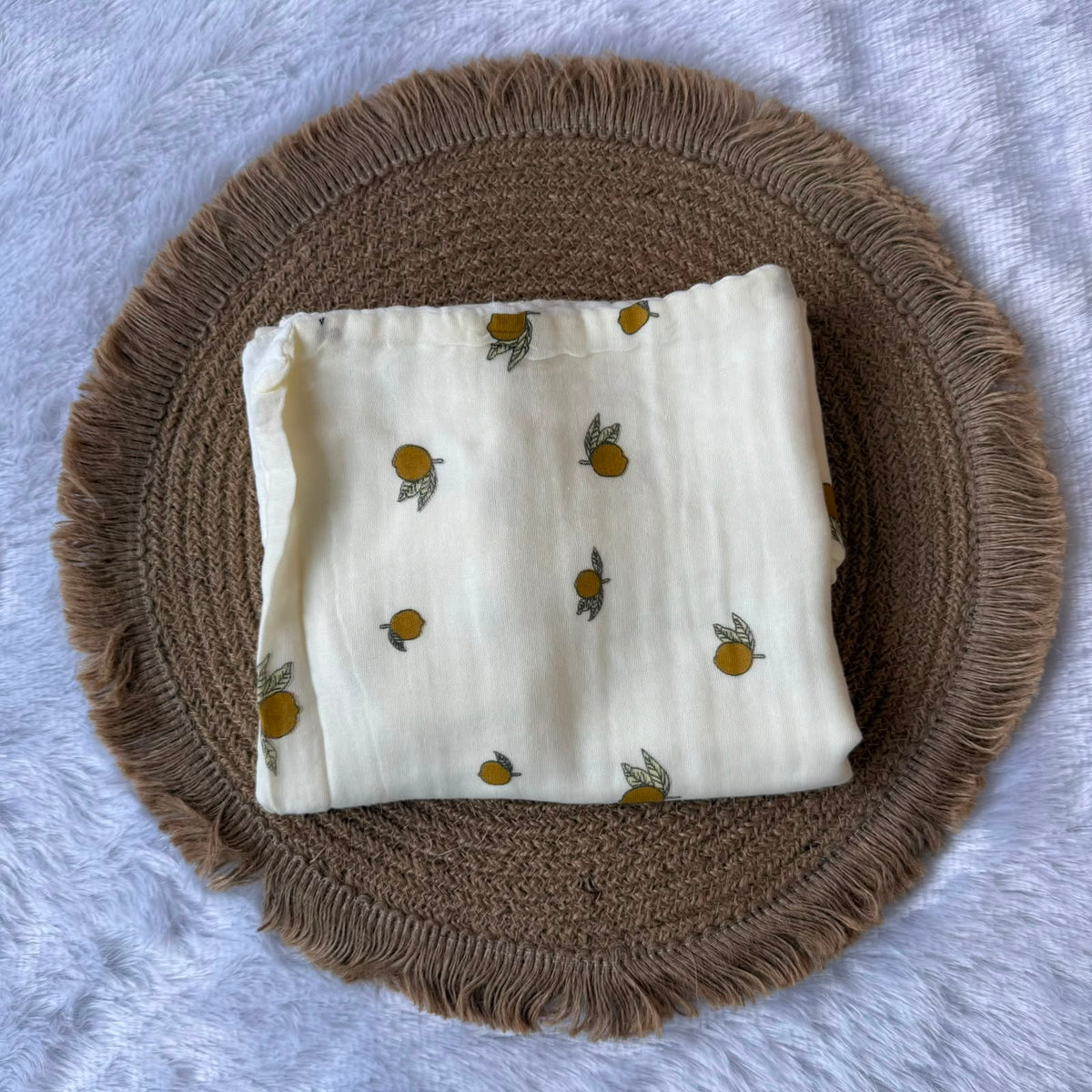 Muslin 6 Layer Bath Towels - Lemon