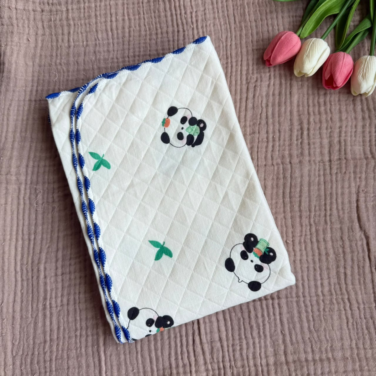 Swaddle/ Wrapper/ Receiving Blanket - Panda