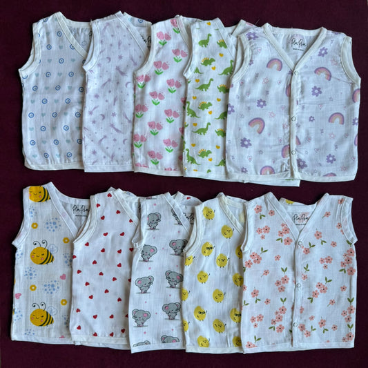 Premium Muslin Baby Jabla Combo (10 pcs)  (Assorted)