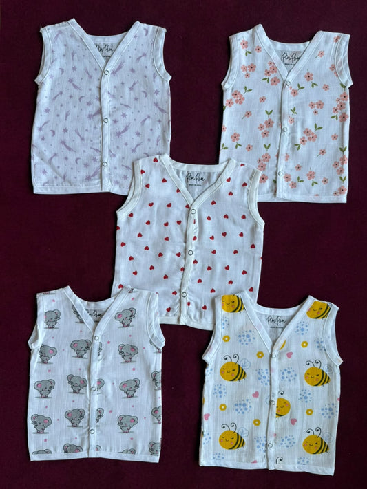 Premium Muslin Baby Jabla Combo (5 pcs)  (Assorted)