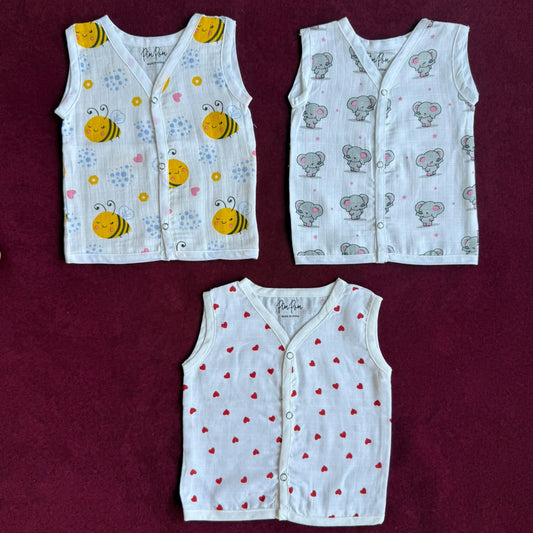 Premium Muslin Baby Jabla Combo (3 pcs)  (Assorted)