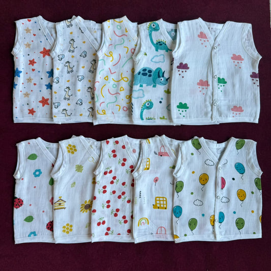 Premium Muslin Baby Jabla Combo (10 pcs) (Assorted)