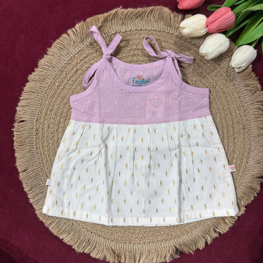 Ethnic Baby Knot Frock - Lavender