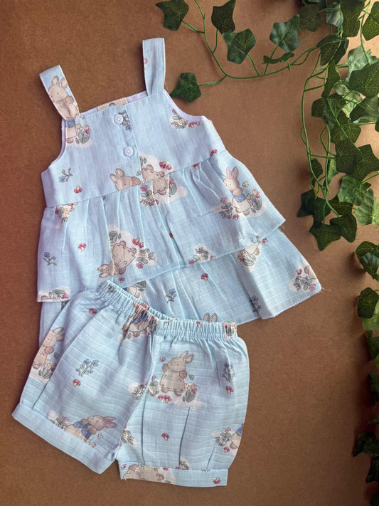 Muslin Girl Baby Sets - Blue Bunny