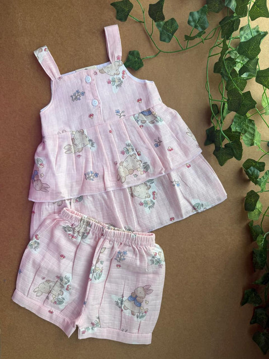 Muslin Girl Baby Sets - Pink Bunny