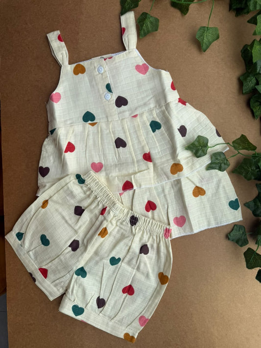 Muslin Girl Baby Sets - Hearts