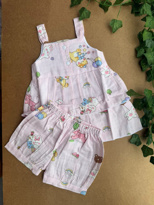 Muslin Girl Baby Sets - Pink Kitty