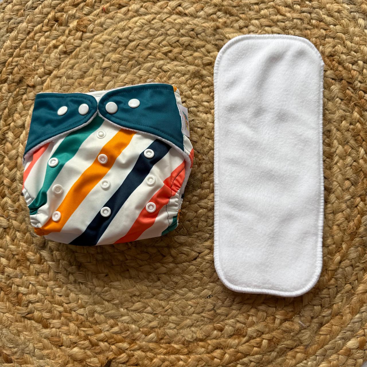 OneFit Free Size Cloth Diapers - Stripes
