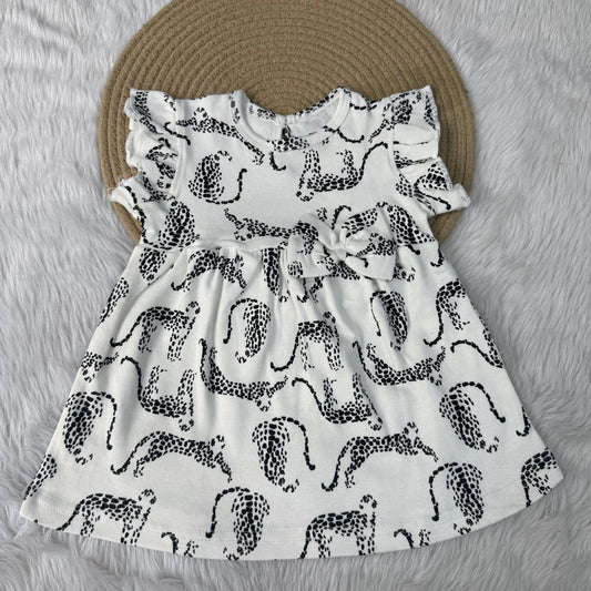 Girl Frocks - White Dots