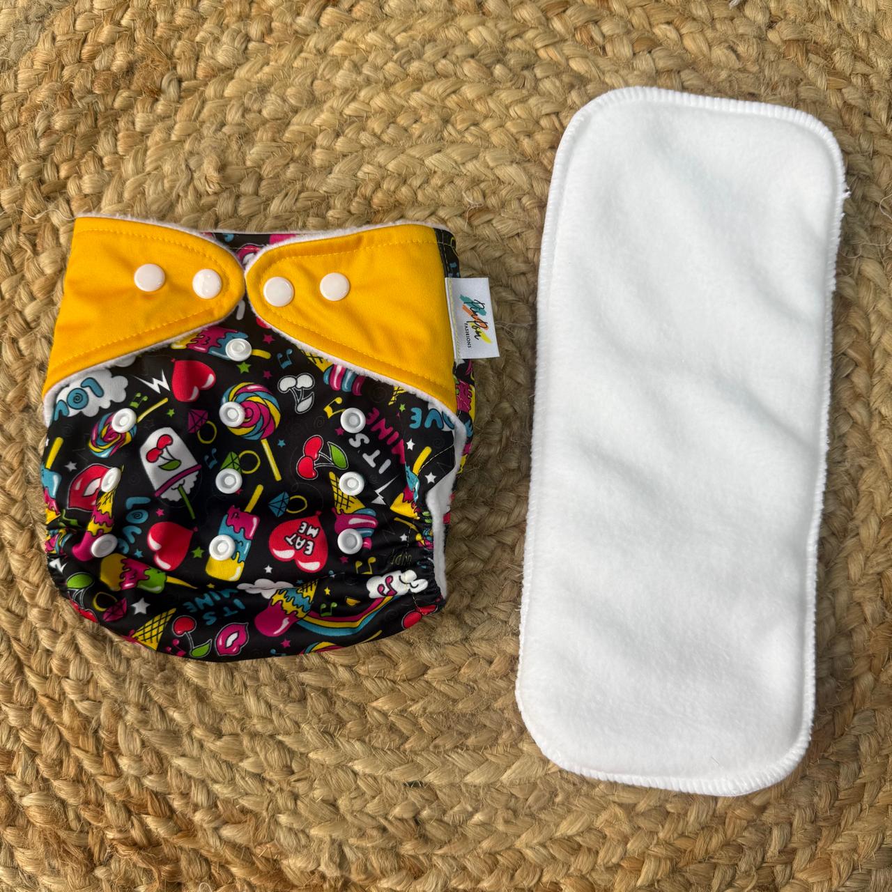 OneFit Free Size Cloth Diapers - Black