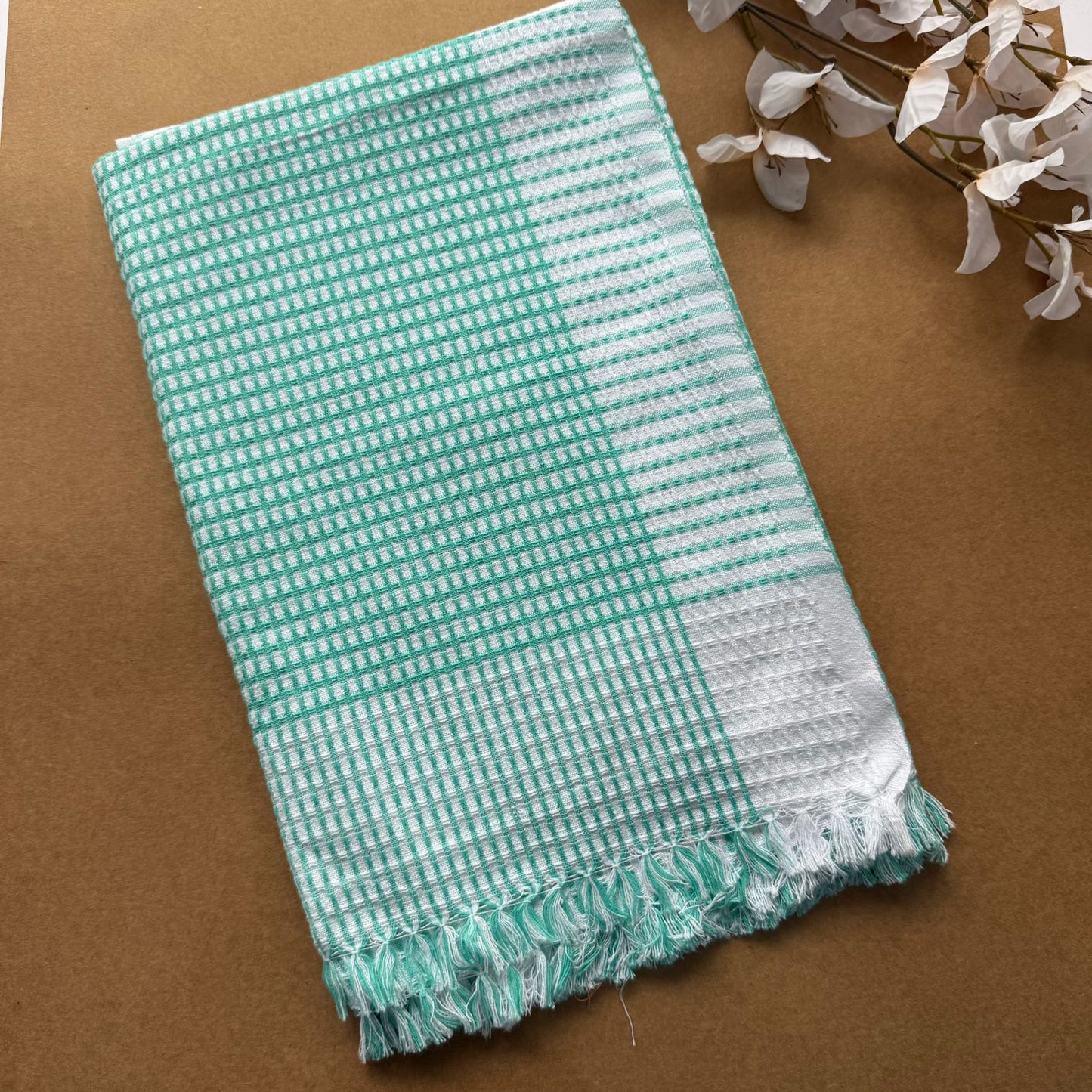 Handloom Towels  -  Peacock Green