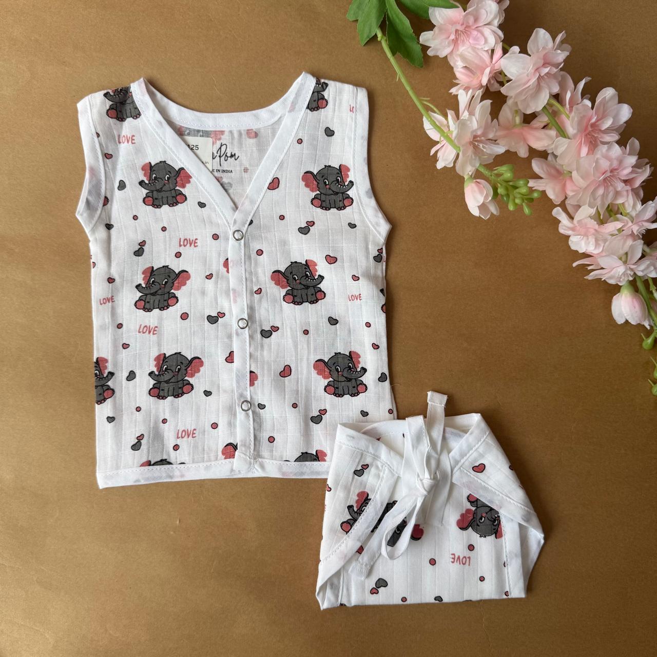 Premium Muslin Baby Jabla & Nappy Matching Sets (10 pcs)