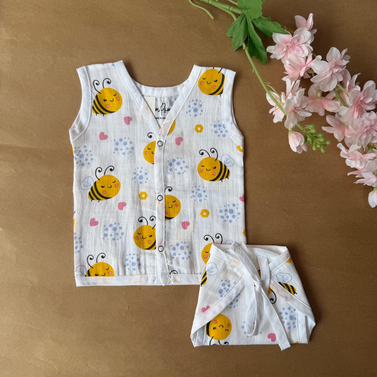 Premium Muslin Baby Jabla & Nappy Matching Sets (10 pcs)